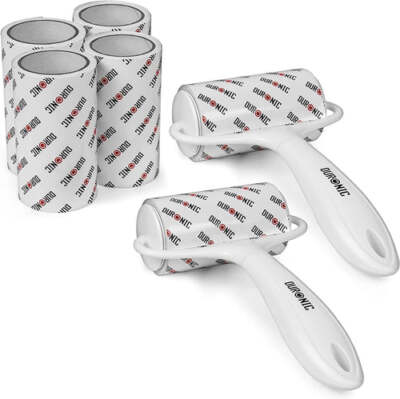 Duronic ROLL2X4 Fusselrolle 2er Set inkl. 4 Kleberollen für Kleidung