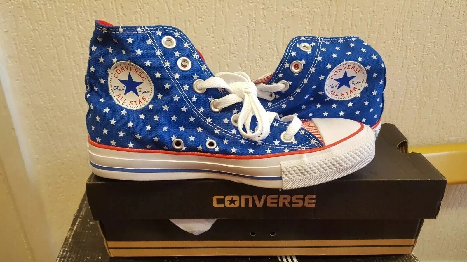 Stivali da ginnastica alti unisex Converse All star taglia UK 3 5