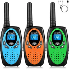 AWANFI Walkie Talkies for Kids,Rechargeable Walkie Talkies Long Range 22 Channel