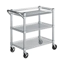 Seville Classics 3-Tier Heavy-Duty NS Commercial Utility Cart