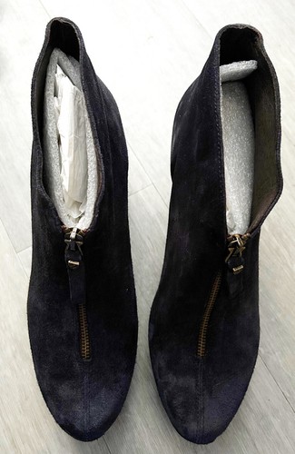 Pedro Miralles Weekend 41 UK 8 Navy Blue Suede Leather ankle boots - Picture 3 of 5