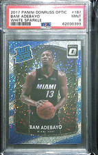 2017-18 Panini Donruss Optic Rookie White Sparkle Prizm #187 Bam Adebayo PSA 9