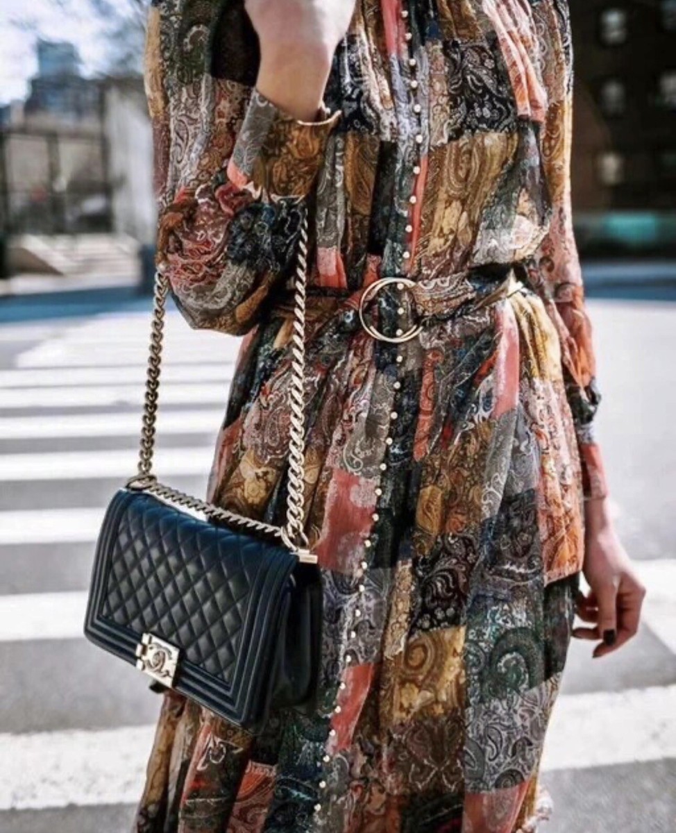 NWOT $1,150 Zimmermann Ninety Six Smock Patchwork Paisley Silk Mid