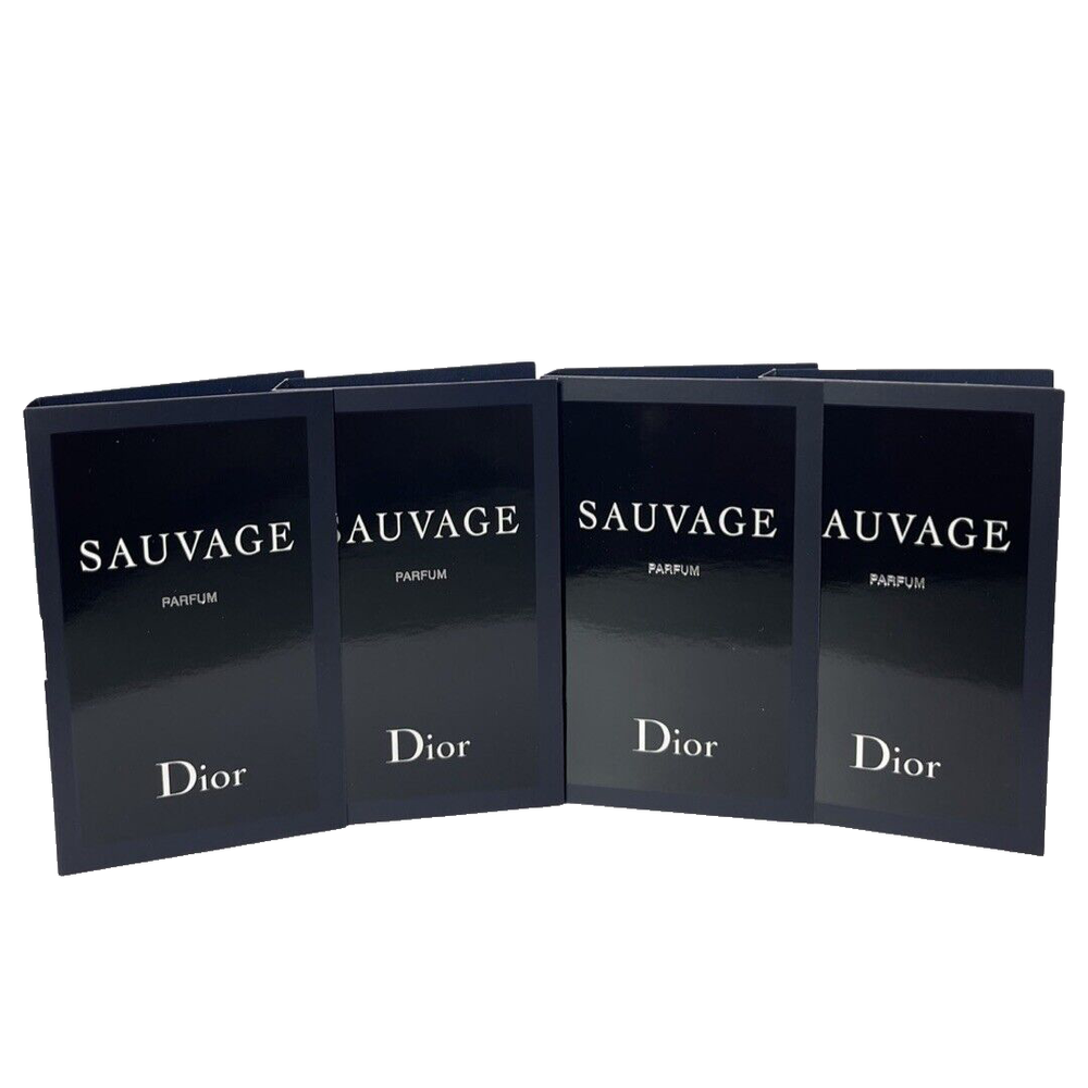 DIOR SAUVAGE PARFUM VIAL SPRAY 4 PCS for Men 0.03 oz +1 FREE EXTRA VIAL