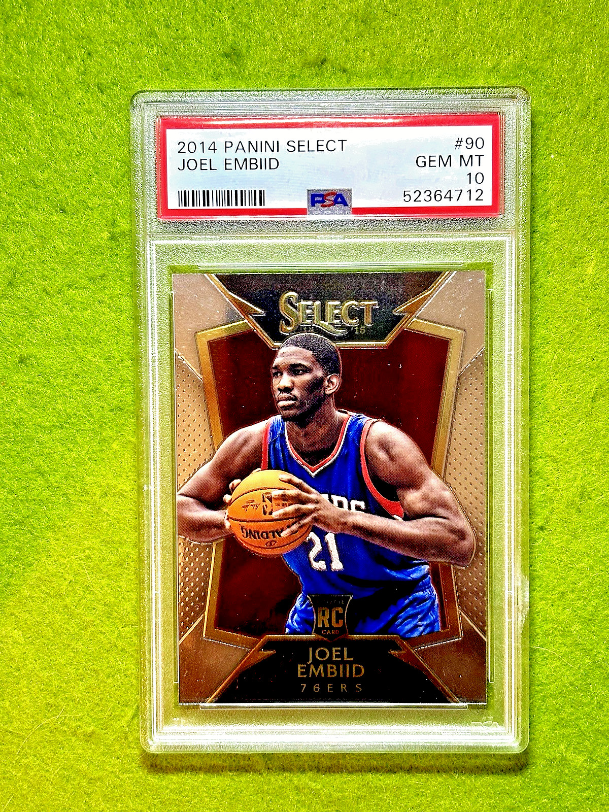 Joel Embiid PSA 10 ROOKIE CARD GEM MINT 76ers 2014-15 Panini Select CONCOURSE RC