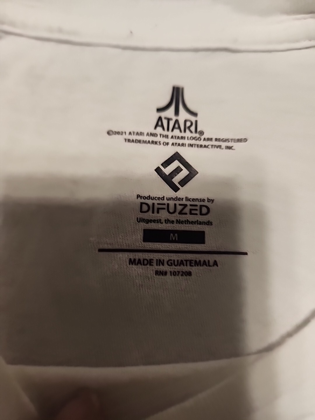 Atari Tshirt Size Medium Single Stitch  White/Mul… - image 2