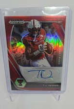 2021 Panini Prizm Draft Picks - Draft Picks Autograph T.J. Vasher Red /199