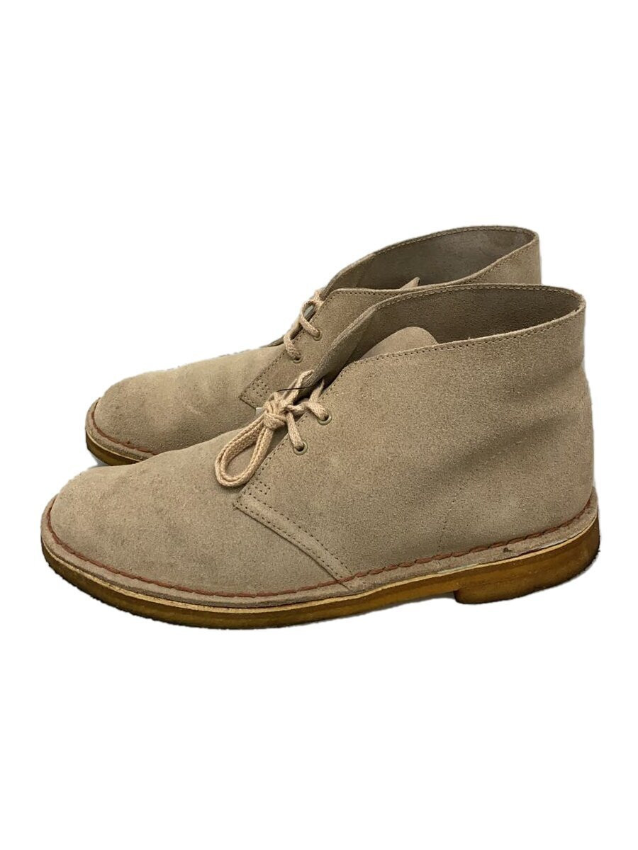 Clarks Lace-Up Boots/Us9/Beg/Suede 535