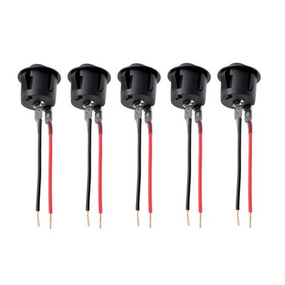 More Than 10000 Cycles Electrical Life 5Pcs 12V Round Rocker Switch AC 6A/250V