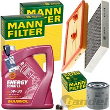 MANN INSPEKTIONSPAKET+5L MANNOL NRG 5W-30 ÖL passend für VW POLO 6R 1.2+1.4 TSI