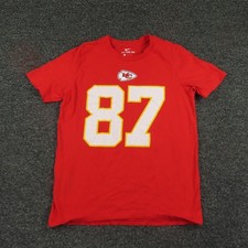 Kansas City Chiefs Shirt Boys Large Red NFL Football Nike Kelce 87 T-Shirt