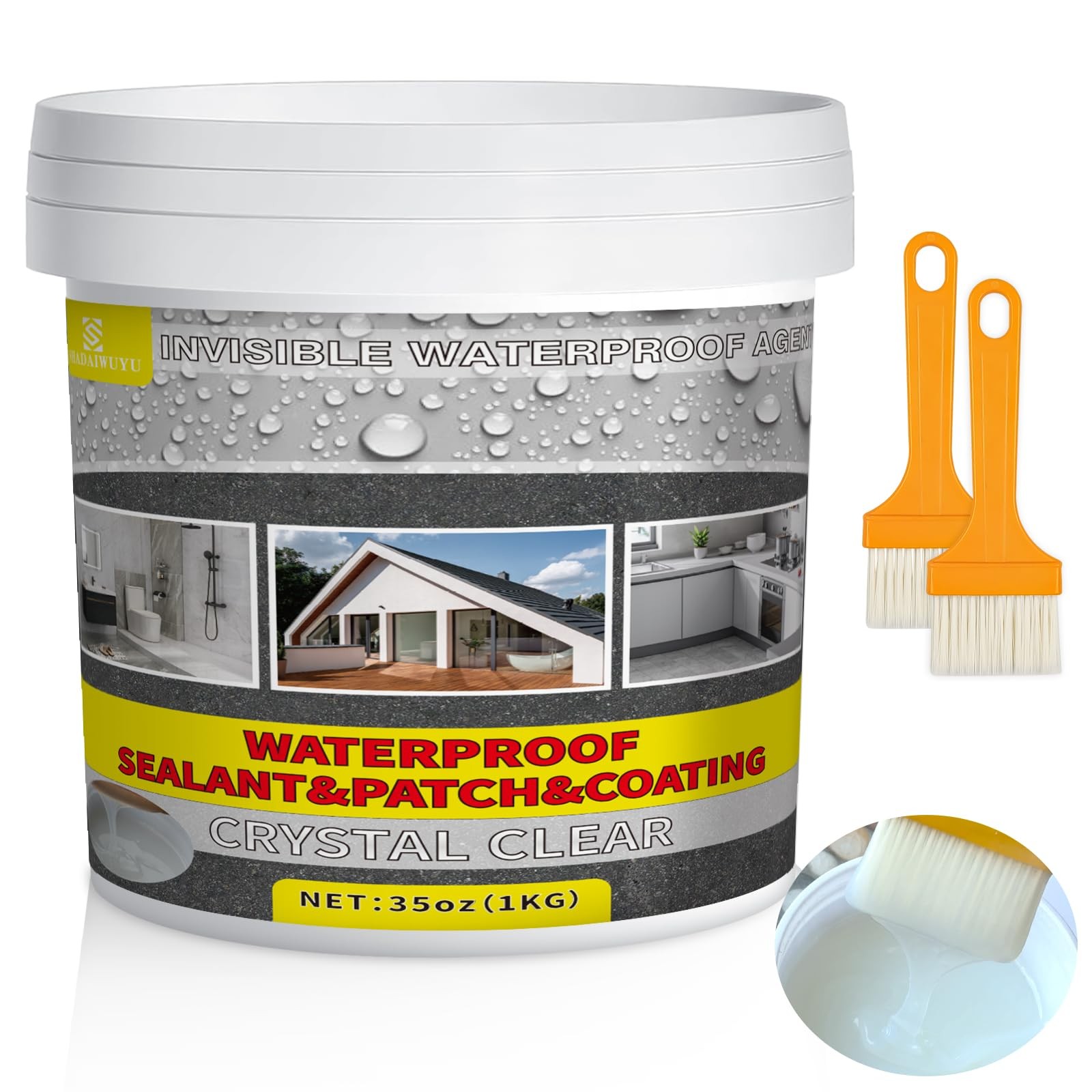 Sigillante Liquido 1KG Anti-Infiltrazione - Impermeabile Invisibile Top