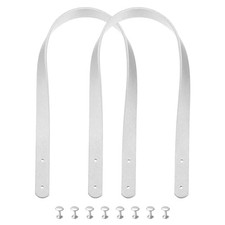 2pcs 24 Inch 60cm PU Leather Purses Straps Handbag Belt Band Bag Silver