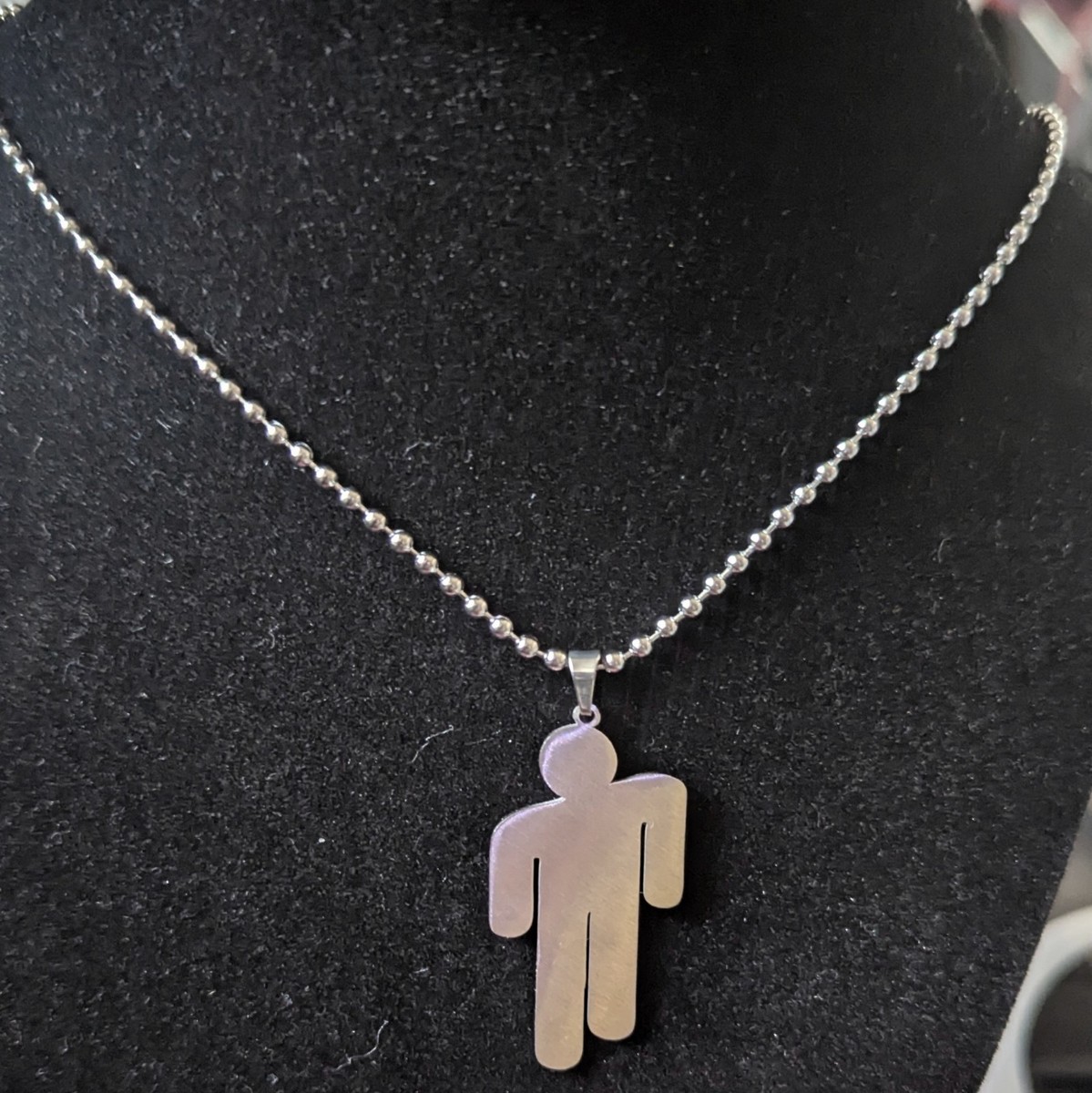 Billie Eilish Blohsh Stainless Steel Necklace Ball Chain Jewelry