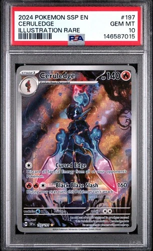 Pokemon Ceruledge Surging Sparks Illustration Rare #197 PSA 10 Gem Mint