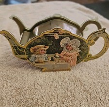 Vtg 1983 B Shakman Teapot Box W/miniature Complete Tea Set In Pkg Dollhouse Set