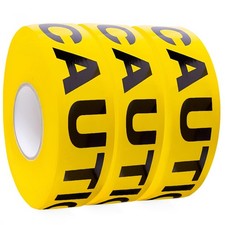 Premium Yellow Caution Tape 3 inch x 1000 feet  3PK 
