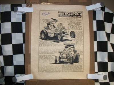 ORIGINAL RETROSPECT DRAG RACING HISTORY BY K.SCOTT TEETER  '' WINGED EXPRESS
