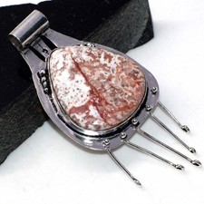 925 Silver Plated Exclusive Mexican Laguna Lace Pendant Size 3.1" GW