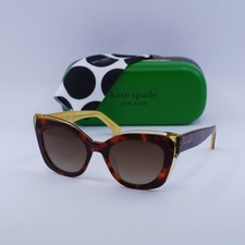 New Kate Spade MARIGOLD/S 0086 LA Havana/Brown Shaded Polarized 51-20-140 Sun...