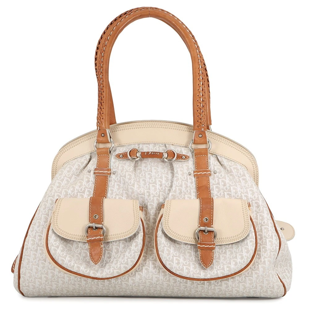 Dior — Dior Trotter Street Chic Shoulder Bag Canvas/Leather Beige