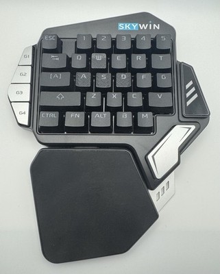Skywin SW-GKX Mechanical Keypad Wired QWERTY Programmable Black Silver