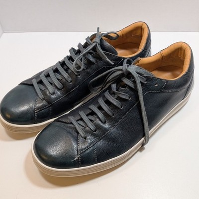 M Gemi The Netto Due Mens Shoes Navy Blue Leather Low Top Casual Sneakers 44 11