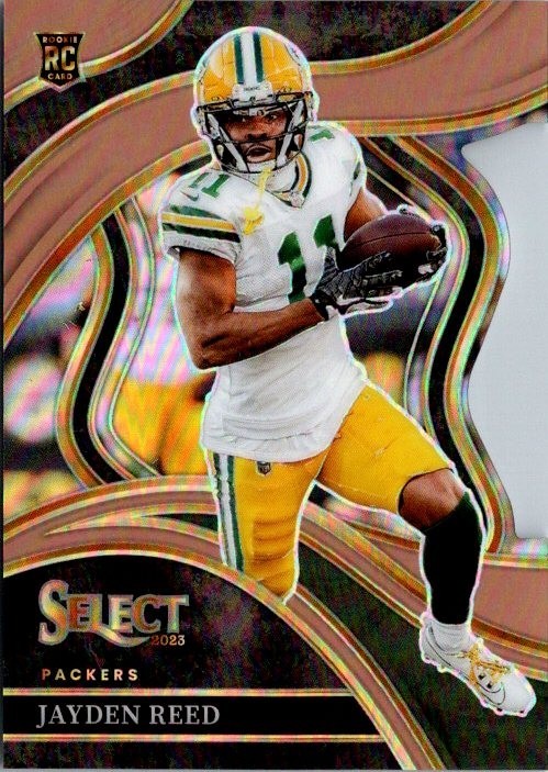 2023 Panini Select Club Level Jayden Reed #258 Copper Die-Cut /299 RC Packers