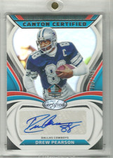 Drew Pearson 2025 Panini Certified Canton Certified Refractor Auto 100/125