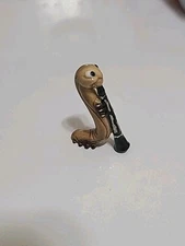 Vintage Hagen Renaker Brown Inchworm Playing Clarinet, Bug Band, 1  1/4" Tall