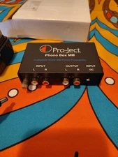 Pro-Ject Phono Box MM Phonograph Preamplifier - Black With Power Supply EUC Fast