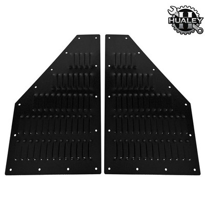 Aluminum Hood Vent Louvers, 2Pcs Mini Style for Jeep XJ MJ ZJ WJ 1984-2001