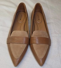 Birdies The Sparrow Loafer Cappuccino Leather Suede Flats Womens Sz 8