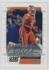 2019 Score Rookies Signatures Christian Wilkins #396 Auto 5c2