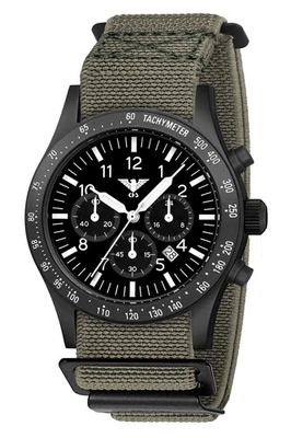 KHS Herrenuhr Platoon Solar Chronograph Grau/Schwarz Chrono PLABSSC.DFSGO - Bild 1 von 4