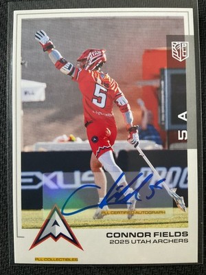 Connor Fields 2025 Premier Lacrosse League PLL Base Auto Card (A)