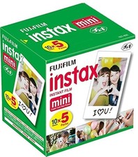 Fujifilm Instax Mini Instant Film, 10 Sheets x 5 Packs Total 50 50 sheets