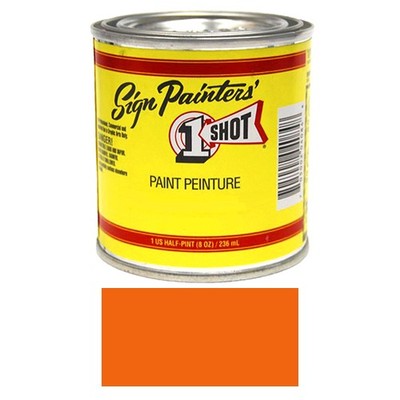 1/2 Pint 1 Shot 124L ORANGE Paint Lettering Enamel Pinstriping One Shot