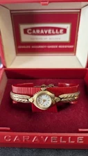 Vintage Caravelle Bulova Mechanical Cocktail Watch Wind Up Gold Tone art deco