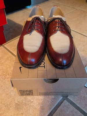 Yanko Men's Wingtip Dress Shoe 7.5M Brown/Beige Leather Made In Spain Lace Up  
