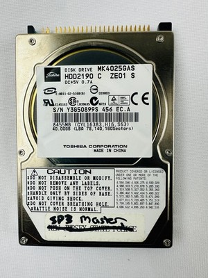 Toshiba MK4025GAS HDD2190  40GB 2.5'' IDE Hard Disk Drive