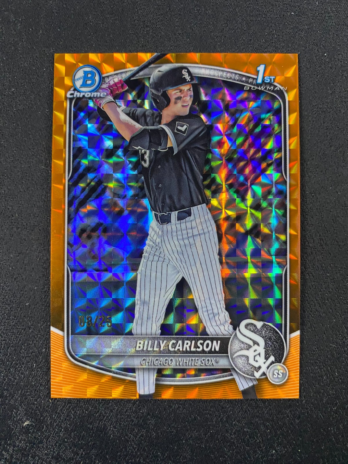 2025 Bowman Draft Chrome Billy Carlson 1st #BDC-10 Orange Refractor /25 D883