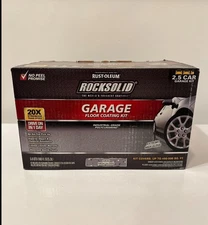 RustOleum 293513 RockSolid Polycuramine Garage floor Coating 2.5 Gray High Gloss