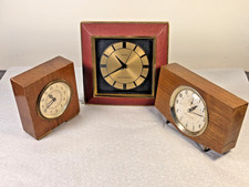 Lot Of 3 Vintage Desk Clocks - Bulova/Seth Th...