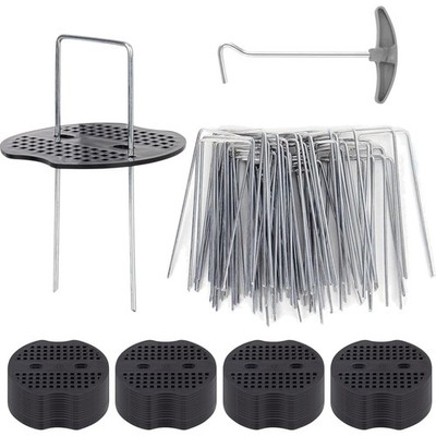 Ground Anchor, Weed Control Fabric, Pack of 50 Ground Anchors, 50 Washers, We...