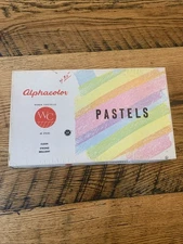 Vintage Pastels Weber Costello Alphacolor Square Box Of 48 Sticks