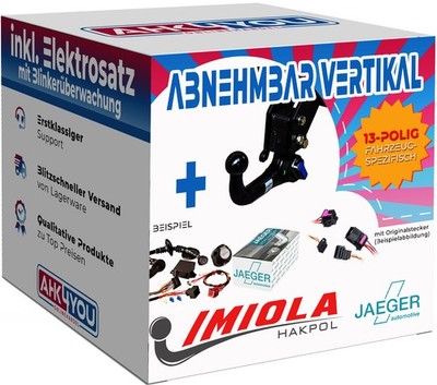 NEU AHK für Ford Mondeo 07-14 Fließheck vertikal abnehmbar + 13-pol E-Satz SPEZ