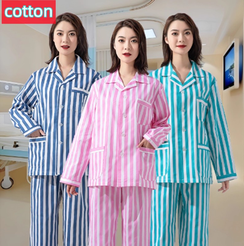 Mujer Hospital Paciente Vestido Algodón Examen Médico Estilo Paciente Pijama