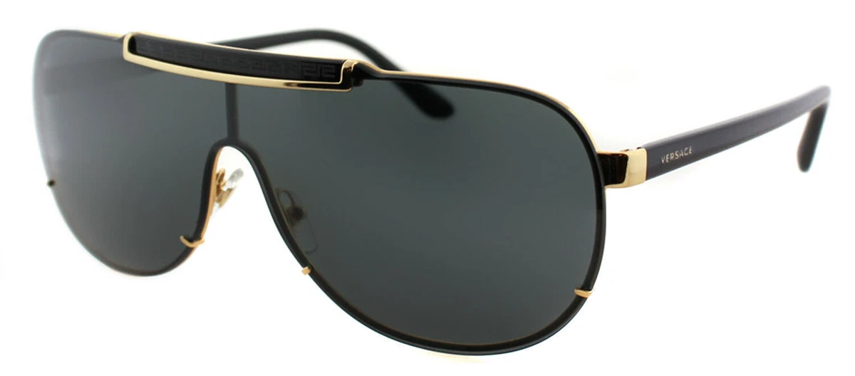 Versace aviator metal sunglasses in black and gold