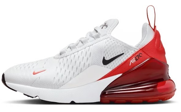 Кроссовки для больших детей Nike Air Max 270 Photon Dust/Черный-Пикантно-красный (943345 036)